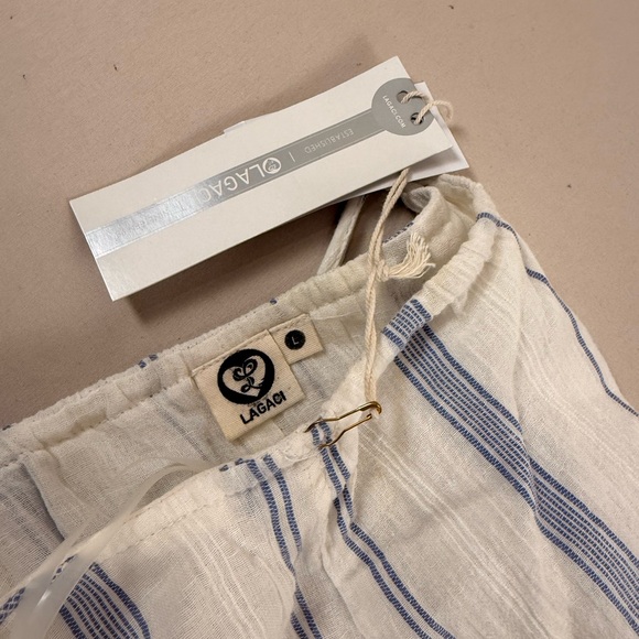 Lagaci Blue and White Striped Maxi Dress SS - Picture 5 of 5